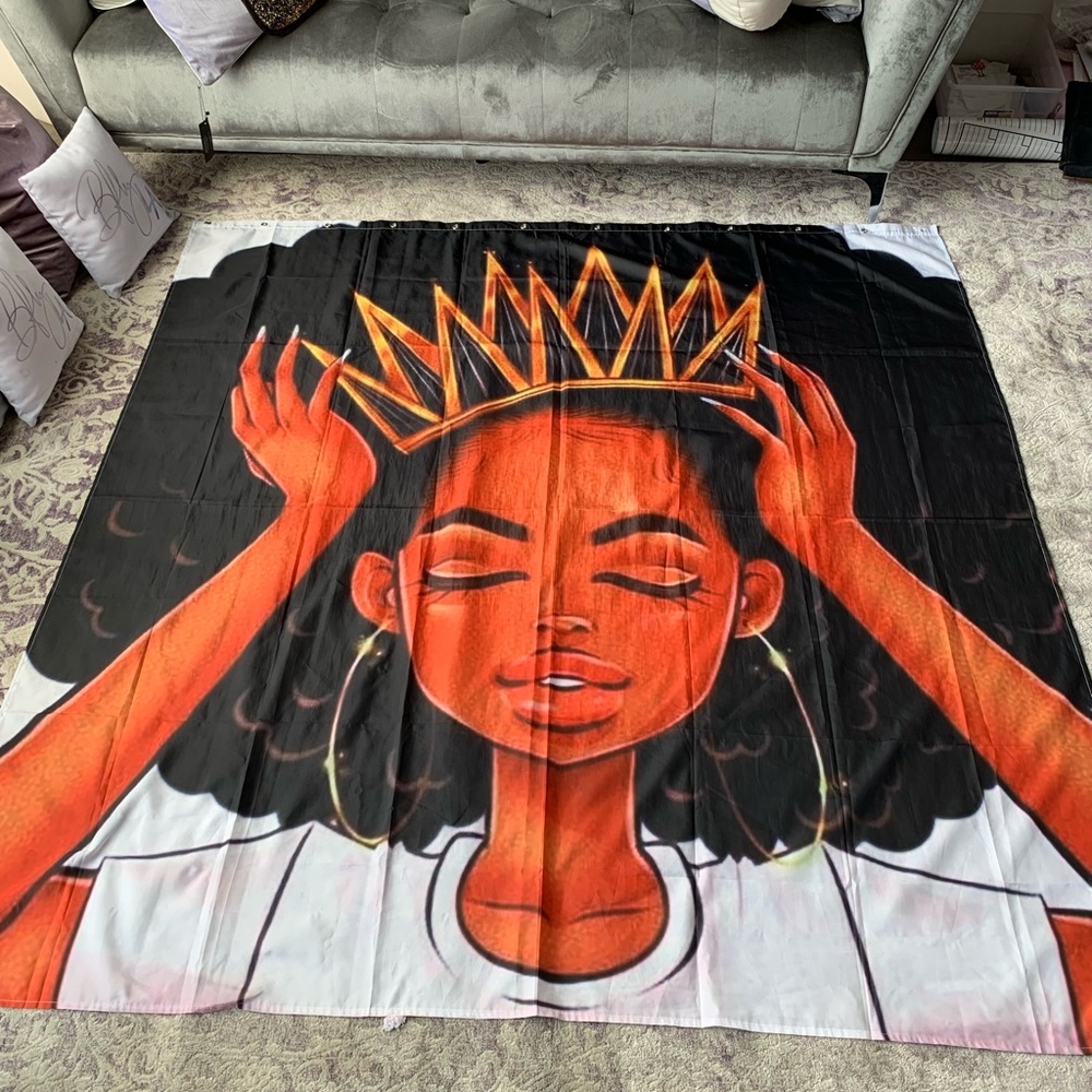 AFROCENTRIC BLACK GIRL MAGIC SHOWER CURTAIN